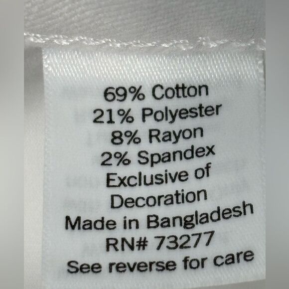 NWT Croft & Barrow Mid-Rise Cropped White Pants Jeans Plus Size 16 Eyelet Hem - Picture 10 of 11